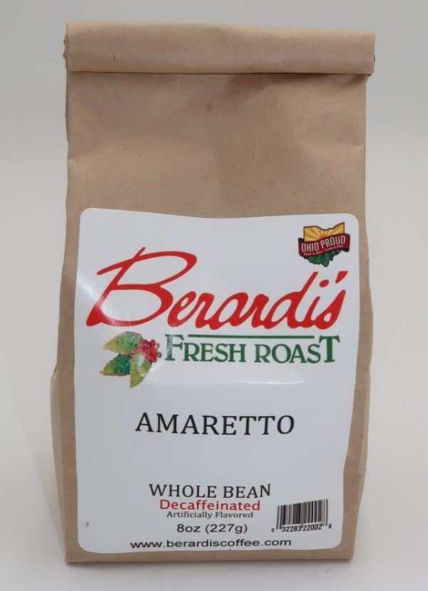 Berardi's Fresh Roast Amaretto Whole Bean Decaffeinated Coffee 8oz Bag
