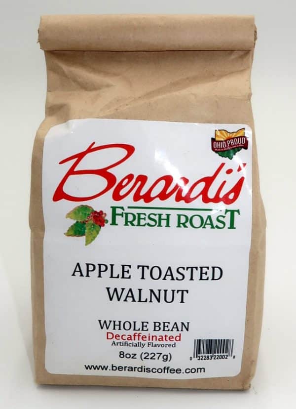 Berardi's Fresh Roast Apple Toasted Walnut Whole Bean Decaffeinated Coffee 8oz Bag