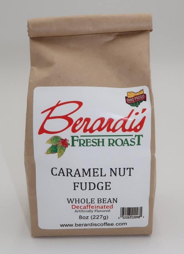 Berardi's Fresh Roast Caramel Nut Fudge Whole Bean Decaffeinated Coffee 8oz Bag