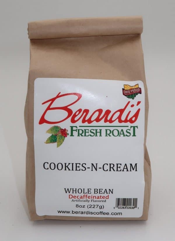 Berardi's Fresh Roast Cookies-N-Cream Whole Bean Decaffeinated Coffee 8oz Bag
