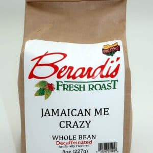 Berardi's Fresh Roast Jamaican Me Crazy Whole Bean Decaffeinated Coffee 8oz Bag
