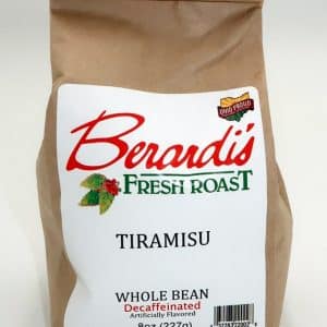 Berardi's Fresh Roast Tiramisu Whole Bean Decaffeinated Coffee 8oz Bag