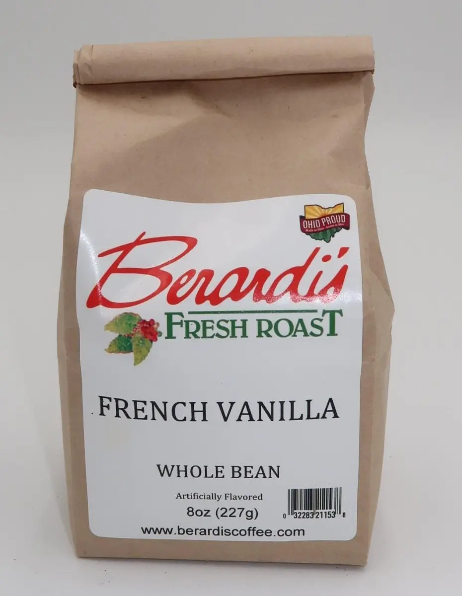 Berardi's Fresh French Vanilla Whole Bean Coffee 8oz Bag