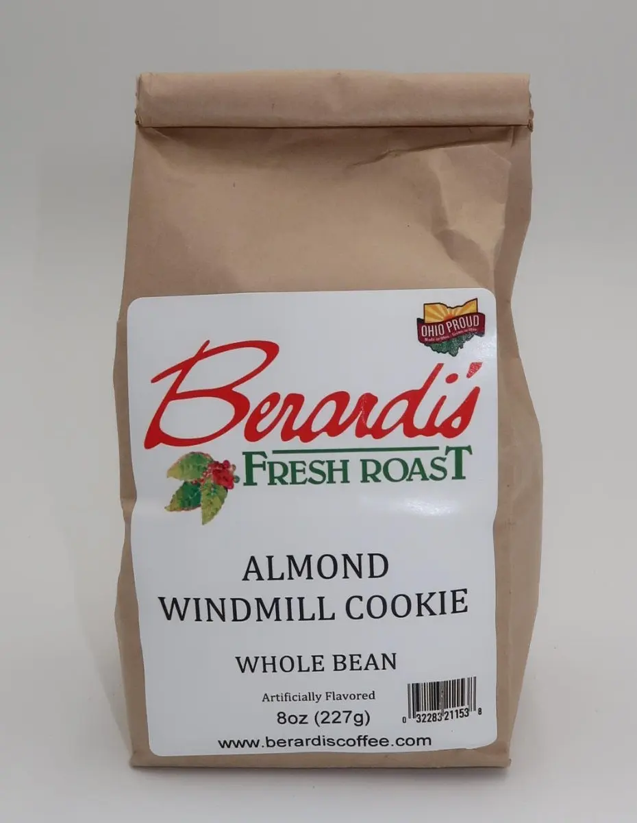 Berardi's Fresh Roast Almond Windmill Cookie Whole Bean Coffee 8oz Bag