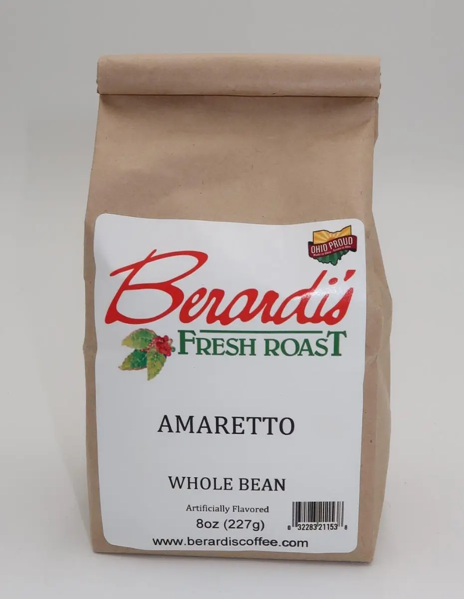 Berardi's Fresh Roast Amaretto Whole Bean Coffee 8oz Bag