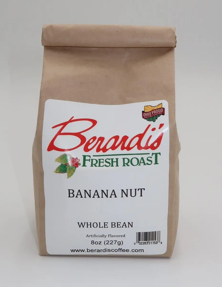 Berardi's Fresh Roast Banana Nut Crumble Whole Bean Coffee 8oz Bag