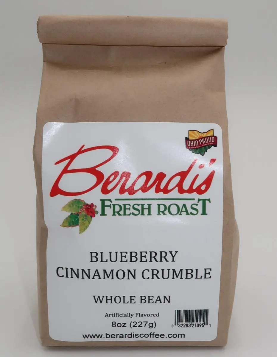 Berardi's Fresh Roast Blueberry Cinnamon Crumble Whole Bean Coffee 8oz Bag