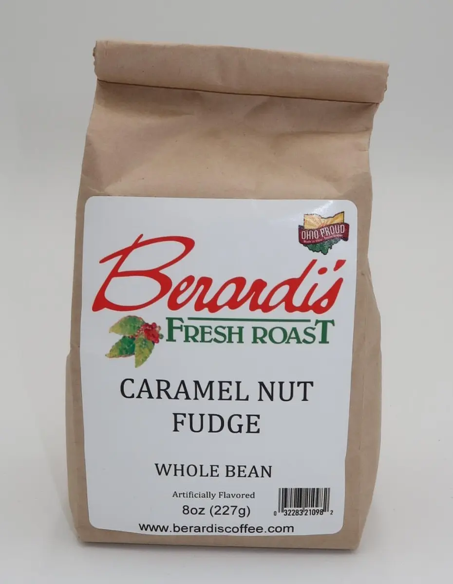 Berardi's Fresh Roast Caramel Nut Fudge Whole Bean Coffee 8oz Bag