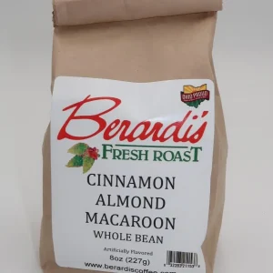 Berardi's Fresh Roast Cinnamon Almond Macaroon Whole Bean Coffee 8oz Bag