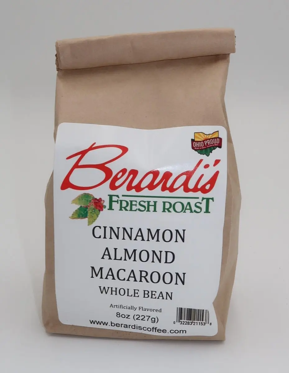 Berardi's Fresh Roast Cinnamon Almond Macaroon Whole Bean Coffee 8oz Bag