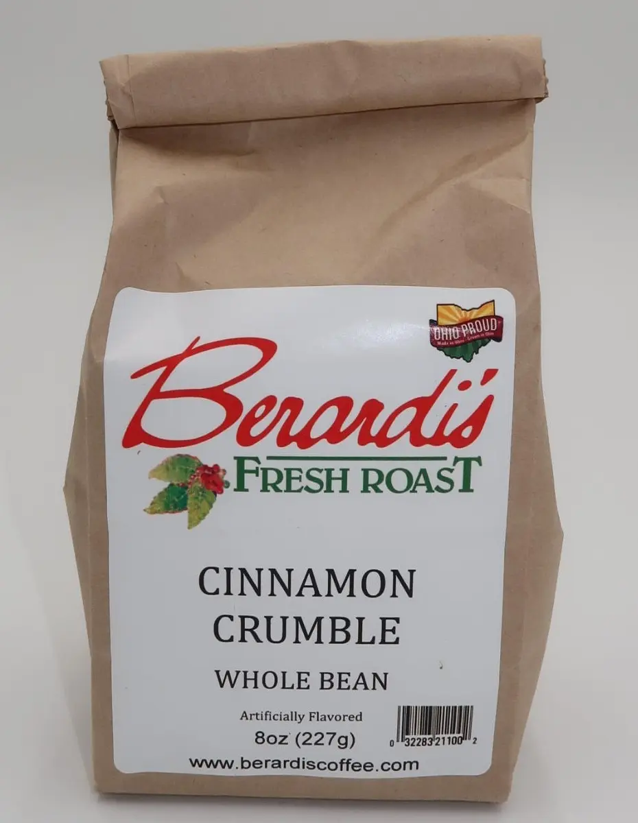 Berardi's Fresh Roast Cinnamon Crumble Whole Bean Coffee 8oz Bag