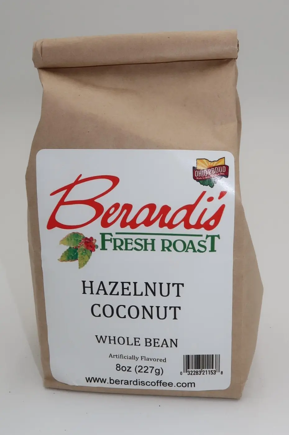 Berardi's Fresh Roast Hazelnut Coconut Whole Bean Coffee 8oz Bag