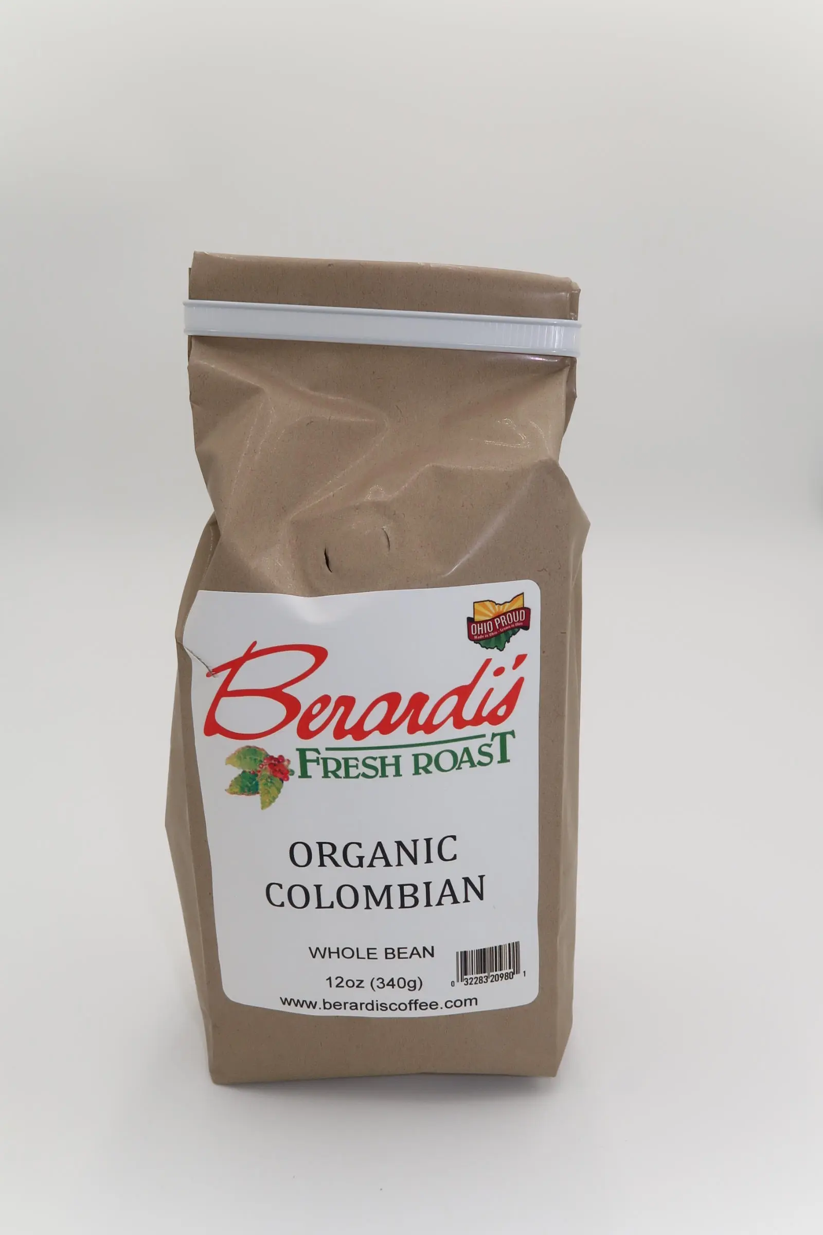 Berardi's Fresh Roast Organic Colombian Whole Bean Coffee 12oz Bag