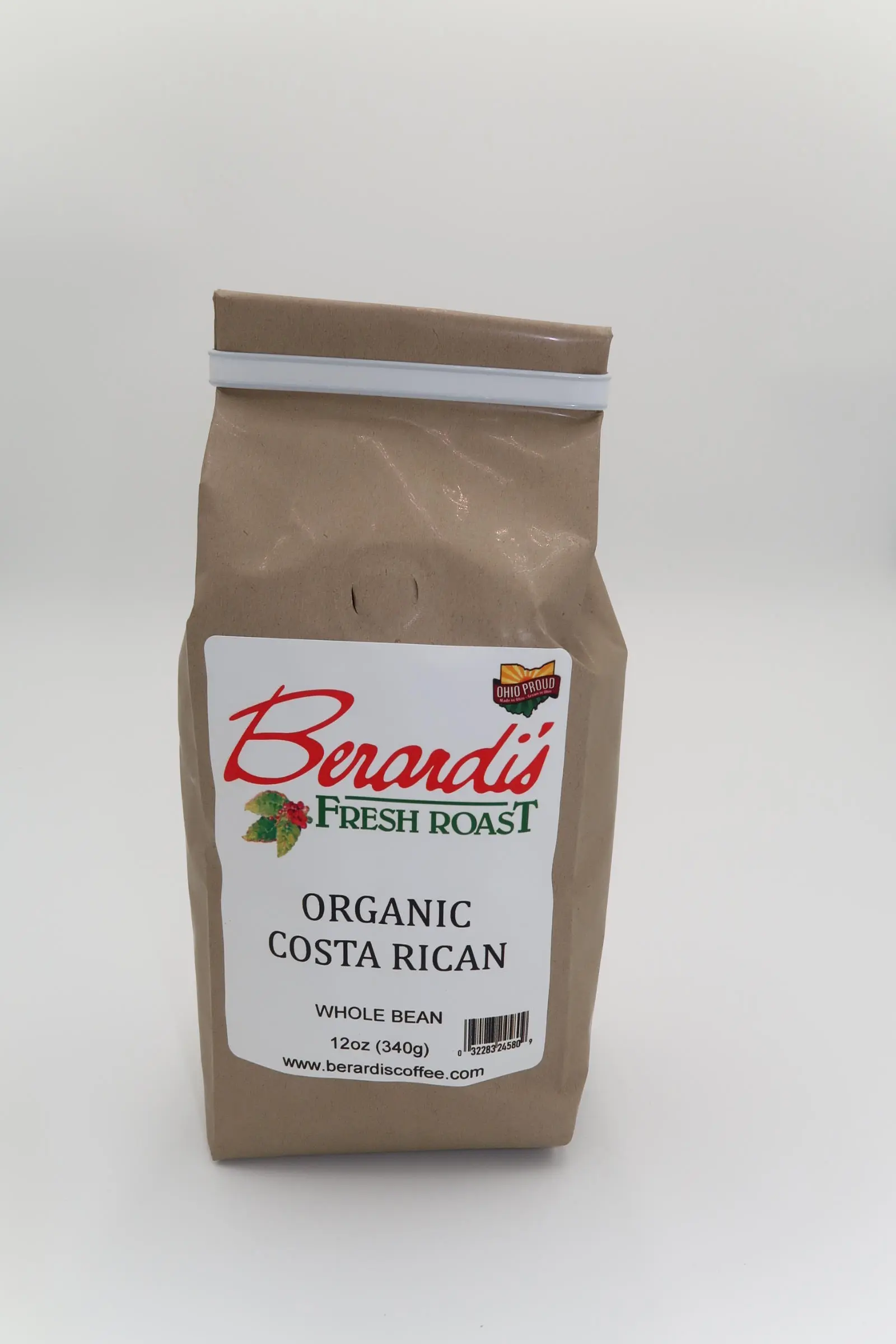 Berardi's Fresh Roast Organic Costa Rican Whole Bean Coffee 12oz Bag