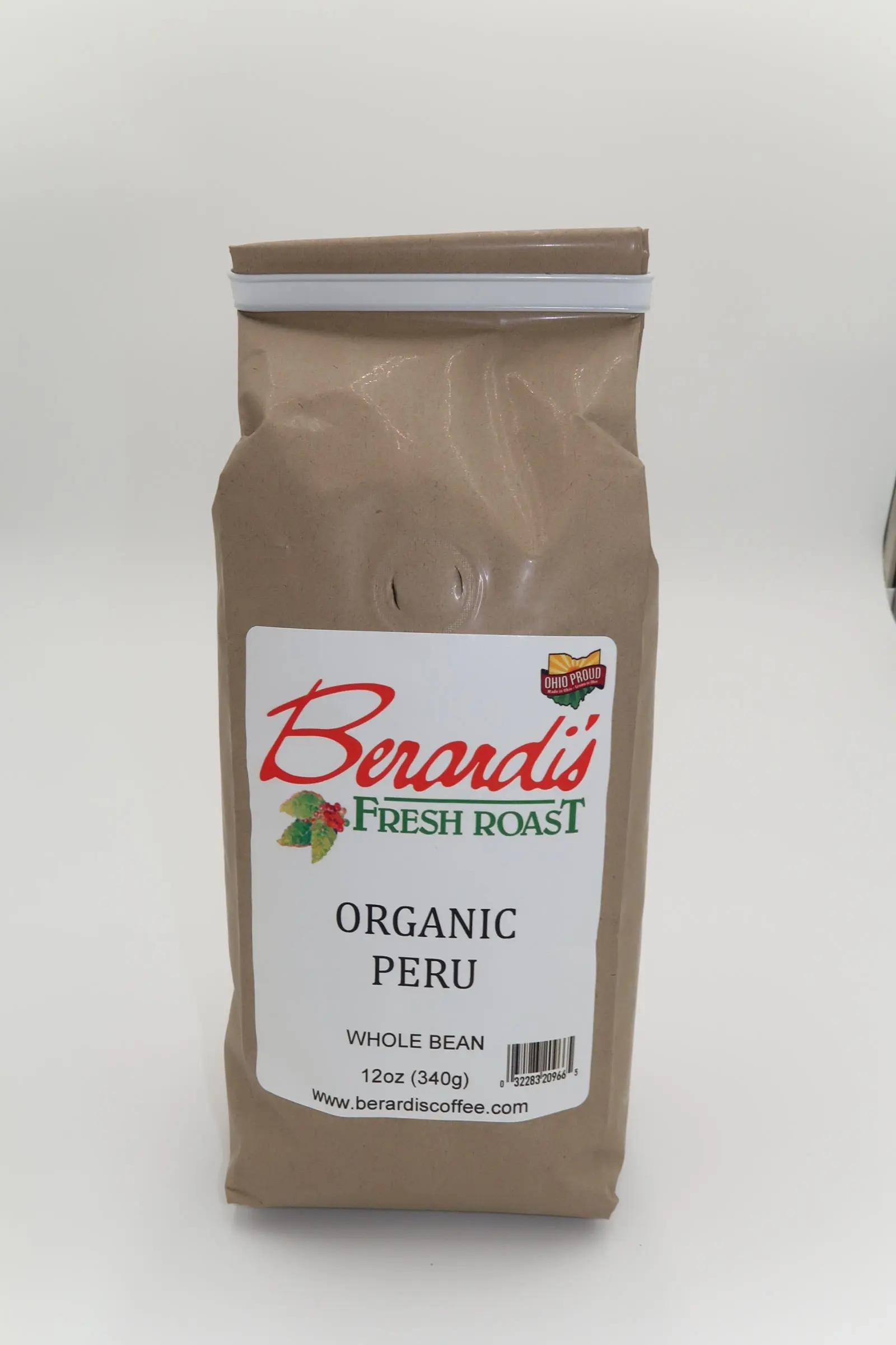 Berardi's Fresh Roast Organic Peru Whole Bean Coffee 12oz Bag