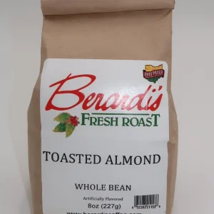 Berardi's Fresh Roast Toasted Almond Whole Bean Coffee 8oz Bag