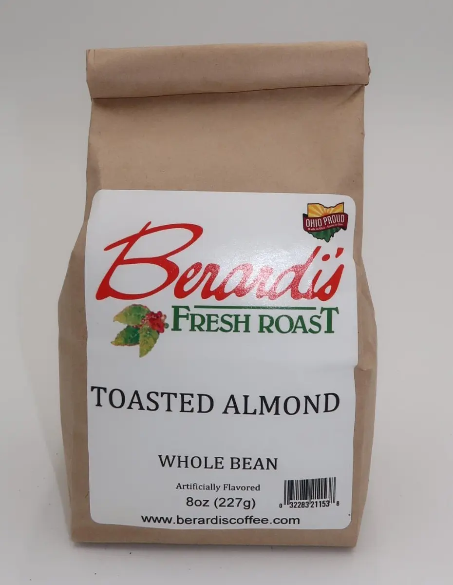 Berardi's Fresh Roast Toasted Almond Whole Bean Coffee 8oz Bag