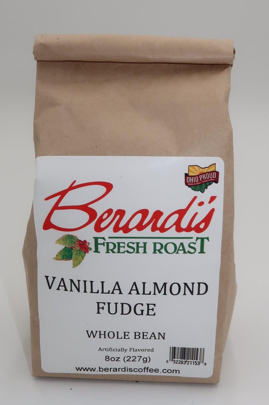 Berardi's Fresh Roast Vanilla Almond Fudge Whole Bean Coffee 8oz Bag