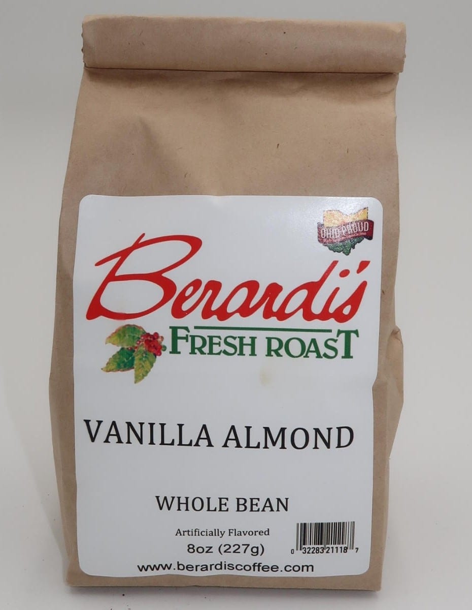 Berardi's Fresh Roast Vanilla Almond Whole Bean Coffee 8oz Bag