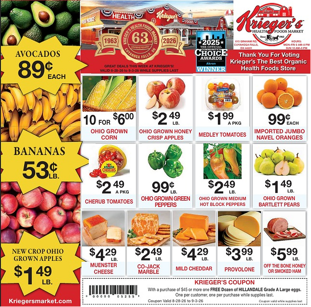 Kriegers Ad August 28th Kriegers Ad August 28th